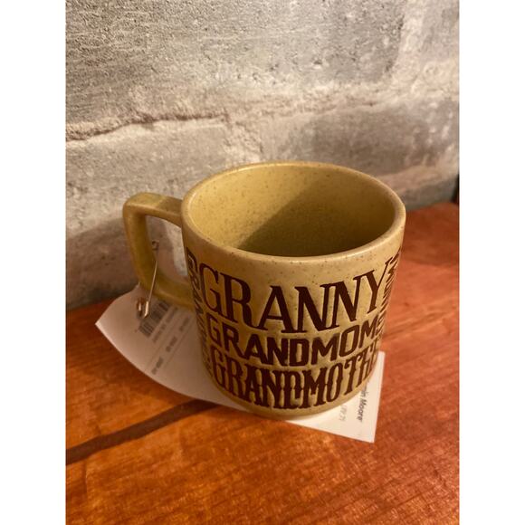 Vintage 60s 70 Boho Grandma Coffee Mug Yellow Retro Hippie Groovy - Picture 3 of 3